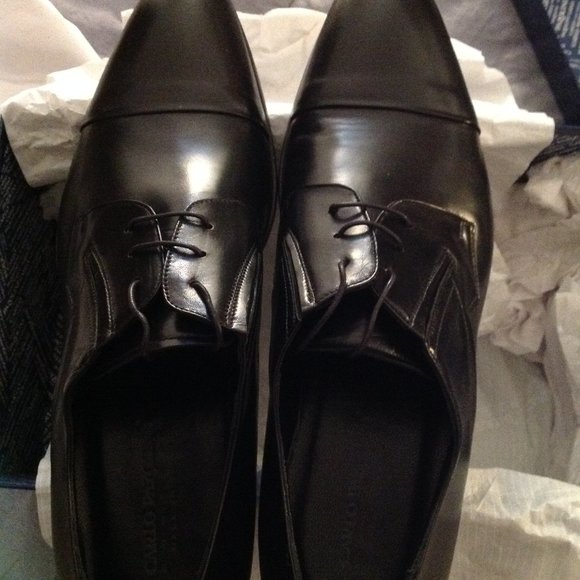 Carlo Pazolini Men\'s Nero Black Leather Dress Shoes -Size EU45 (11.5 USA)-NIB main image 6